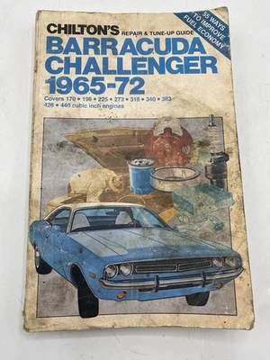 Manual de puesta a punto de reparación Chiltons 1965-1972 Plymouth Barracuda y Dodge Challenger Foto 1 de 4