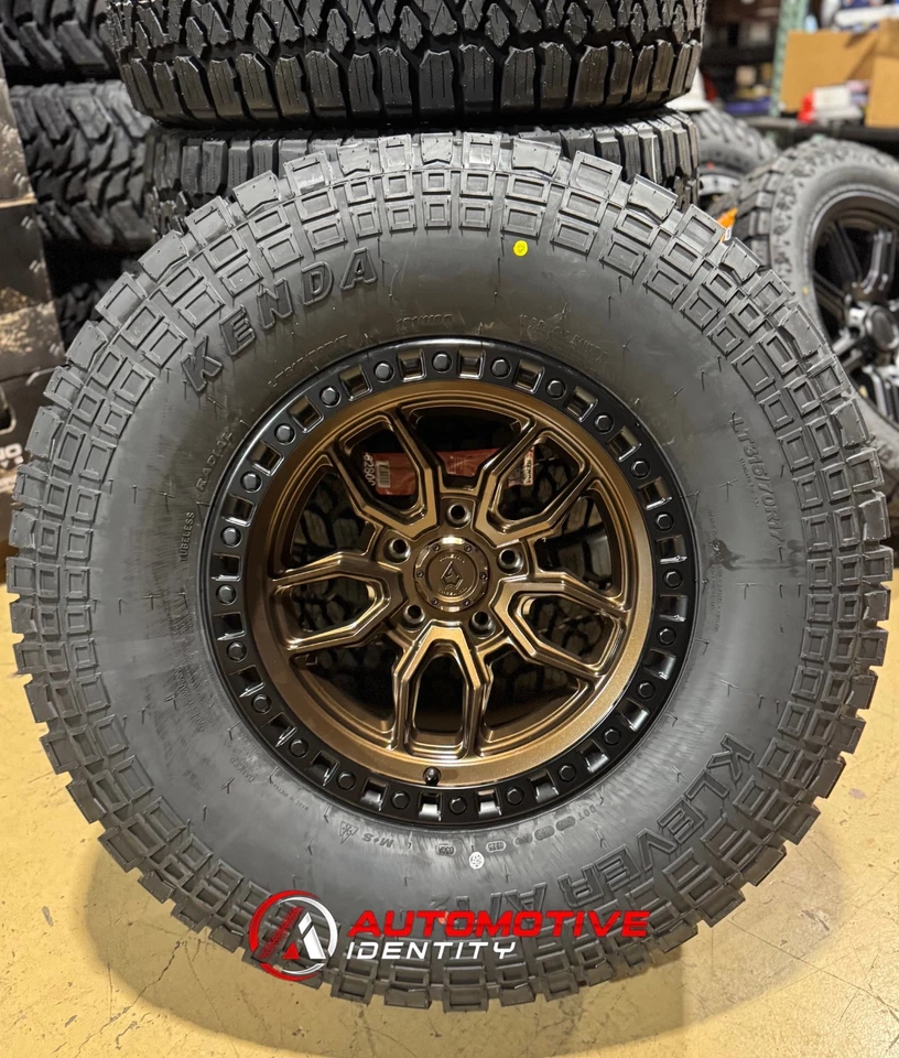 4) 17x9 Arena A109 Hustle rodas de bronze 35" pneus AT 5x5 Jeep Gladiator JT - Imagem 1 de 4