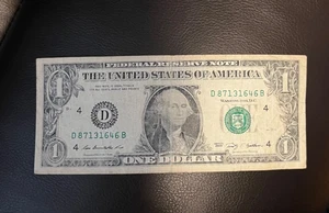 Insufficient Ink Print Error Front Side 2009 $1 Dollar Bill - Picture 1 of 2