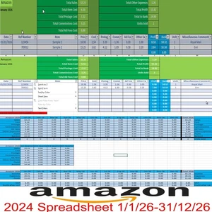 2026 Amazon Accounting Spreadsheet Business Software Include your email in order - Picture 1 of 5