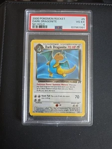 (Pop 9)Authenticated Dark Dragonite No Holo ERROR Team Rocket 5/82 Pokemon Card - Picture 1 of 2
