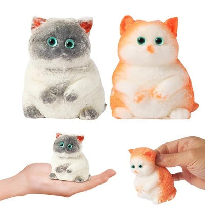 2 Pack Cat Squishy Squeeze Toys, Stress Relief Squishies for Kids Party... - Image 1 of 4