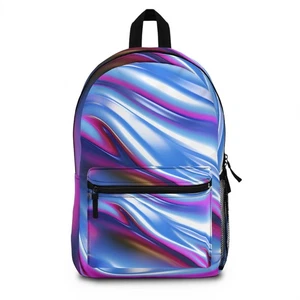 Purple Vibrant Gradient Backpack | Colorful School Bag, Trendy Travel Pack - Picture 1 of 6