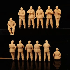 3D printed 1/72 WW II France "R35 light tank Crew member" 6 man group model - Picture 1 of 3