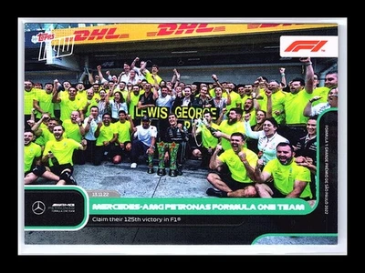 2022 Topps Now Formula 1 078 Mercedes-AMG Claim Their 125th Victory in F1 - Image 1 of 2
