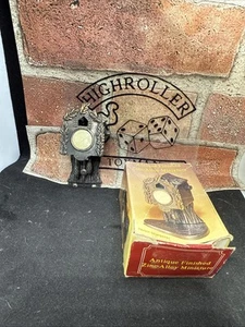 Vintage Metal Mini Pencil Sharpener Cuckoo Clock with Original Box  Woolworth - Picture 1 of 10