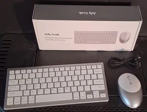 Combo de teclado y ratón retroiluminado inalámbrico y Bluetooth Jelly Comb IWG-LJTZ01 gris - Imagen 1 de 1