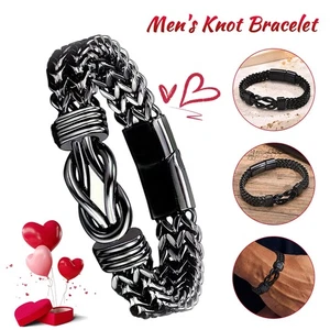 Pulsera nudo regalos para hombre acero inoxidable infinito pulseras Love You Forever - Imagen 1 de 24