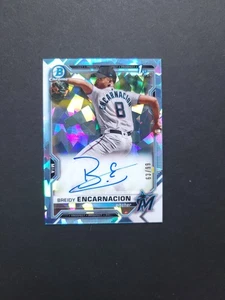 2021 Bowman Sapphire Edition Aqua Refractor /99 Breidy Encarnacion #BSPA-BE Auto - Picture 1 of 4
