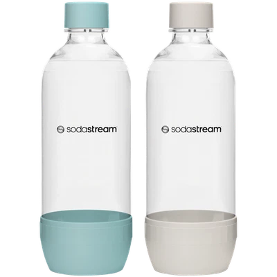 NEU SodaStream Flaschenset 2x1L JET Blau Beige spülmaschinenfest BPA frei