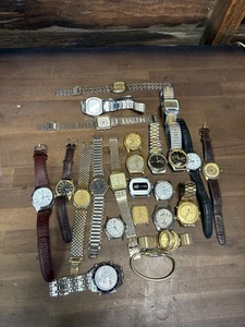 24 VINTAGE HERREN ARMBANDUHREN UHR KONVOLUT SEIKO CITIZEN CASIO UND MEHR UNGEPRÜFT! - Bild 1 von 21