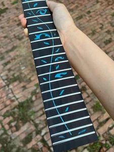 A+ Reverse Kopfplatte 24 Bund Gitarrenhals Palisander schwarz Lebensbaum Ibanez Stil - Bild 1 von 9