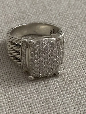 Auténtico Anillo DAVID YURMAN Wheaton con Diamantes Talla 7.5 Minorista $2850 Foto 1 de 4