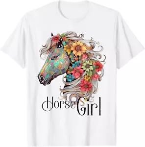 Horse Girl - Just A Girl Who Loves Horses, Horseback Riding T-Shirt Hoodie - Picture 1 of 11