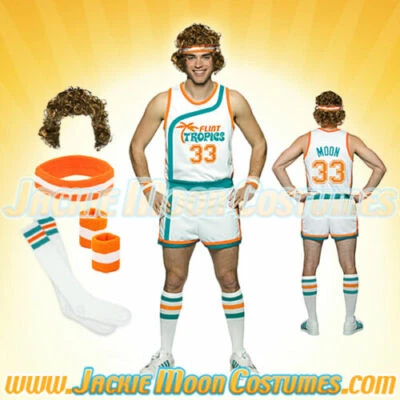Jackie Moon Semi-Pro Jersey Pantalones Cortos Peluca Bandas para el Sudor Calcetines Disfraz de Halloween Foto 1 de 2