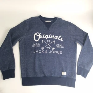 Jack & Jones Tahoe Men’s Blue Long Sleeve Crew Neck Sweatshirt - Size XL - Picture 1 of 11