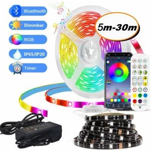 5M-30M LED Stripe RGB Leiste Streifen 5050 Band Smart Home APP Lichterkette 12V - Bild 1 von 12