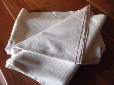 Linge ancien Drap métis idéal pour faire une nappe - Photo 1/4