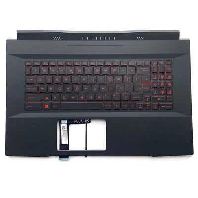 New For MSI Katana GF76 MS-17L1 MS-17L3 Palmrest Cover Keyboard Full RED Backlit