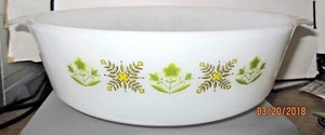 Anchor Hocking fire king green meadow casserole dish b107 - Picture 1 of 4