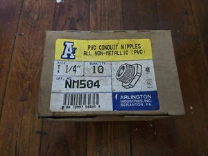 Box (10) Arlington NM504 Conduit Nipple 1 1/4" New - Picture 1 of 3
