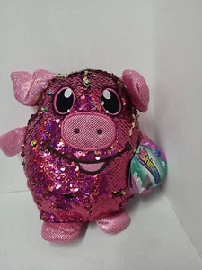 Shimmeez 8" Polly Pig Sequin Plush Stuffed Animal, Brand New With Tags. - Picture 1 of 3
