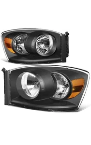 Dna Motoring Headlight Set Fits 06-09 Ram 2500 3500 06-08 Ram 1500 - Picture 1 of 4