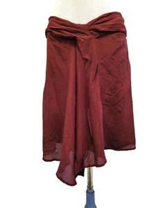 Neu mit Etikett Größe M Forever 21 Love21 A-Linien-Rock rot asymmetrisch Baumwolle Seide - Bild 1 von 4