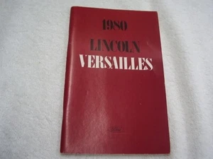 1980 LINCOLN VERSAILLES ORIGINAL OWNERS MANUAL - Picture 1 of 2