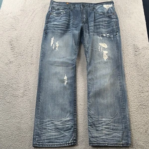 RIVET DE CRU Jeans Mens 42x34 Mae Relaxed Straight Leg Honey Comb Flap Pockets - Picture 1 of 14