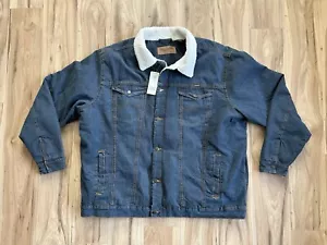 Vintage Wrangler Denim Western gefütterte Jacke Größe Herren 2XT Tall M-159 neu mit Etikett - Bild 1 von 20