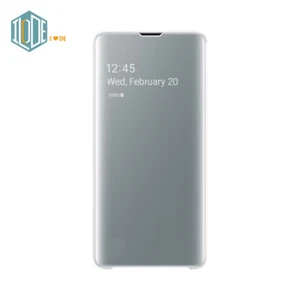 Original Samsung Official Galaxy S10 Clear View Cover - Weiß【Bonus: Marvel Cover】 - Bild 1 von 9