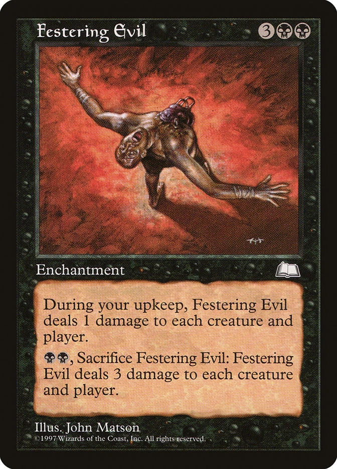 4x Festering Evil - LP - Weatherlight - SPARROW MAGIC mtg - Image 1 of 1