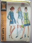 70's hip hugging skirt tunic vest top  pattern 2360 size 12 UNCUT