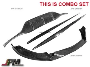 W205 C300 C400 AMG 15-17 CS Carbon Front Lip & Rear Diffuser Cover & Side Skirts - Bild 1 von 1
