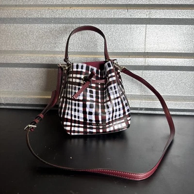 Bolso Bandolera de Cuero Kate Spade Borgoña/Lavanda Foto 1 de 4