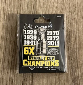Prendedor de coleccionista Boston Bruins 6x campeones de la Copa Stanley con licencia oficial - Imagen 1 de 4
