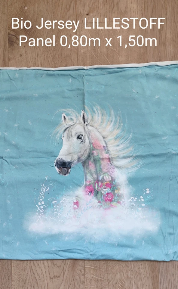 Soulhorse Bio Jersey LILLESTOFF 0,80m Baumwolljersey Panel Pferd blau  - Bild 1 von 1