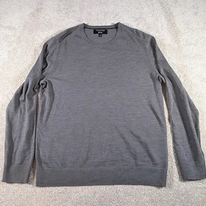 Banana Republic Italian Merino Yarn by Baruffa Sweater Mens Large Gray Preppy - Picture 1 of 8
