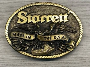 Starrett American Made USA schwere Messing Gürtelschnalle - Bild 1 von 5