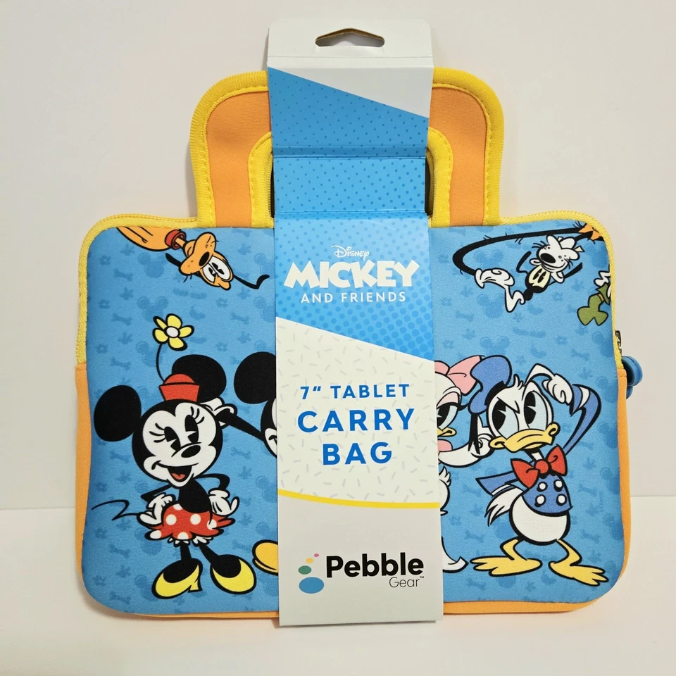 Pebble Gear X Disney Mickey & Friends Kids 7" Tablet Carry Bag Travel Case NWT - Image 1 of 4