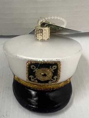 Adorno de cristal de Navidad del Viejo Mundo, sombrero de capitán, 2,75" envío gratuito Foto 1 de 3