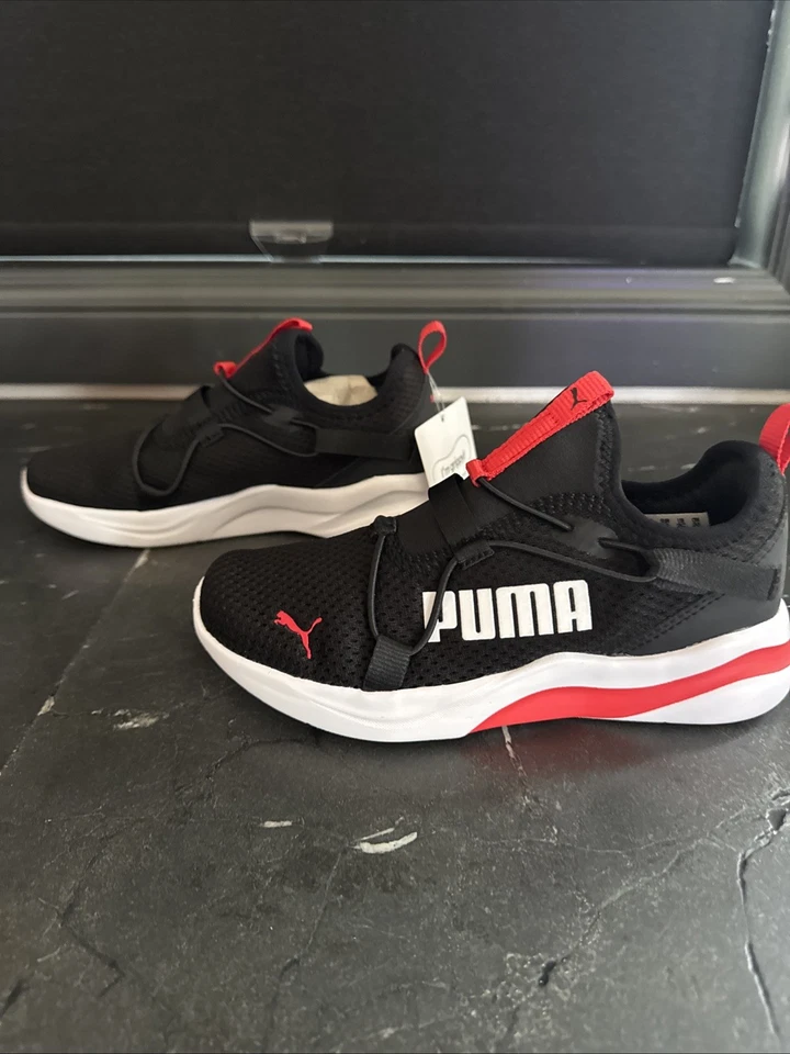 Size 4 (GS) - PUMA Softride Rift Pop Low Black High Risk Red