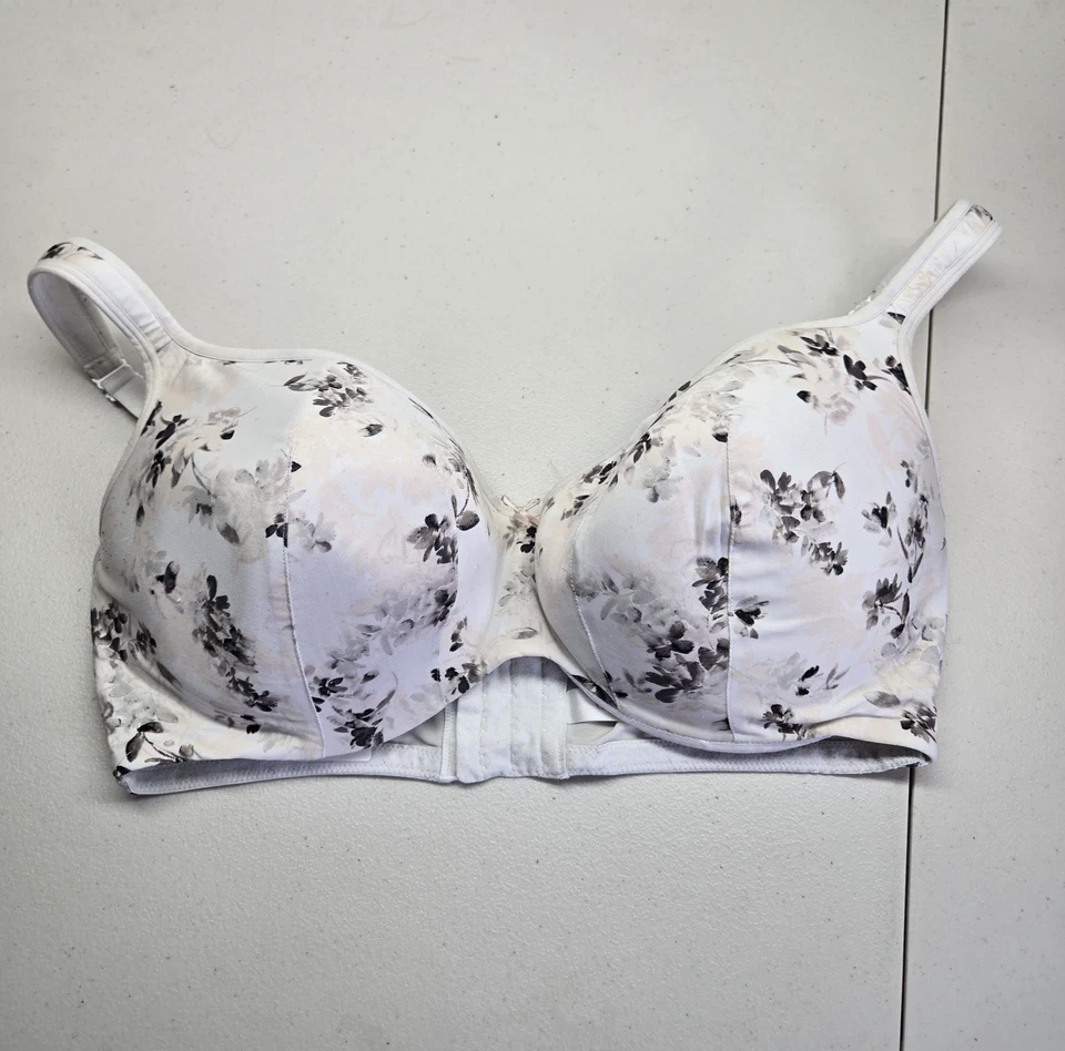 Sujetador Cacique Mujer 40F Blanco Floral Ligeramente Forrado Balconette Con Aros Foto 1 de 4