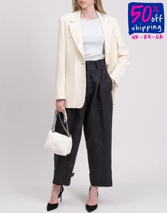 RRP€540 FEDERICA TOSI Blazer Jacket IT40 US4 UK8 S Single-Breasted Made in Italy - Picture 1 of 9