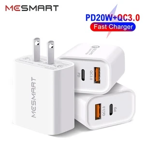 Wholesale White US 20W PD QC3.0 Fast Charger Block USB Type C Wall Power Adapter - Picture 1 of 15