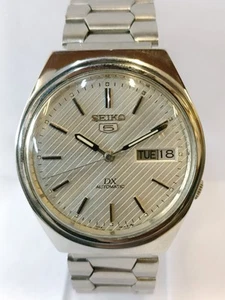 VINTAGE SEIKO 5 DX AUTOMATIC SILVER DIAL 7009-3030 JAPAN MEN'S WORKING CONDITION - Picture 1 of 22
