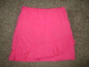 TAIL SZ MEDIUM 18" GOLF SKIRT SKORT BRIGHT PINK TIERED PULL ON ZIP POCKETS - Picture 1 of 6
