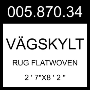 IKEA VAGSKYLT VÄGSKYLT Rug Flatwoven Blue-green/black 2 ' 7"x8 ' 2 " 005.870.34 - Imagen 1 de 1