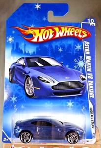 2008 Hot Wheels Target Snowflake #50 All Star 10/36 ASTON MARTIN V8 VANTAGE Blue - Picture 1 of 5